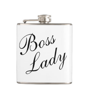 Stilvolle Boss Lady Hip Flasche mit trendy Letting Flachmann