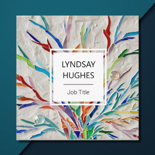 Stilvolle Botanical Your Job Title Business Card Quadratische Visitenkarte