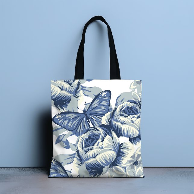 Stilvolle botanische Vintag Blue Peony-Blume (Von Creator hochgeladen)