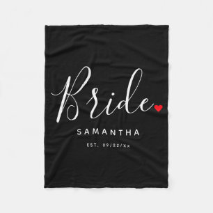 Stilvolle Braut Hochzeit T-Shirt Fleecedecke