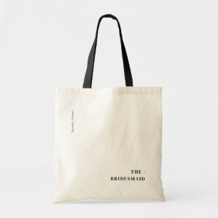 Stilvolle Brautjungfer Leinwand-Tasche Tragetasche