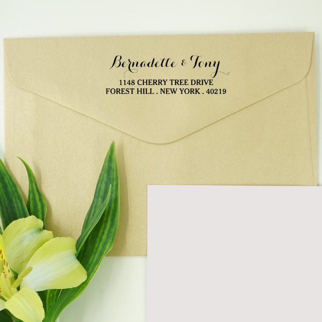 Stilvolle Briefmarke für Individuelle Name und Adr Permastempel (Von Creator hochgeladen)