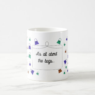 Stilvolle bunte Handtaschen Kaffeetasse