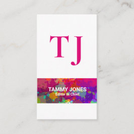 Stilvolle bunte visitenkarte