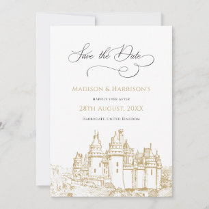 Stilvolle Burg Es war einmal Märchenhochzeit Save The Date