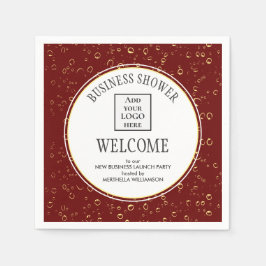 Stilvolle Burgundy BUSINESS SHOWER Serviette