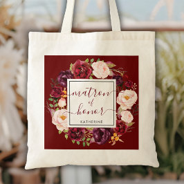 Stilvolle Burgundy Matron of Honour Wedding Tote B Tragetasche