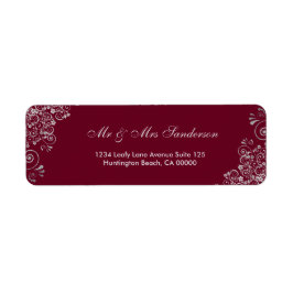 Stilvolle Burgundy Silver Gray Swirl Wedding