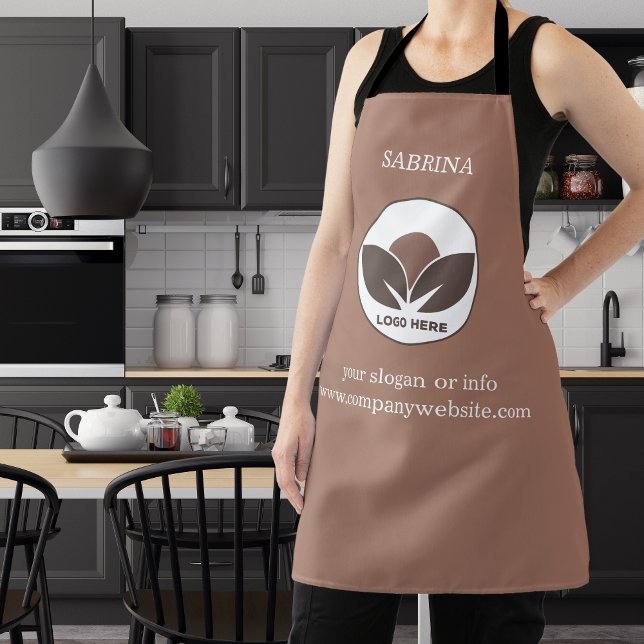 Stilvolle Business-Logo-Schürze | Mocha Mousse Schürze (Stylish Business Apron | Mocha Mousse | Custom Logo)