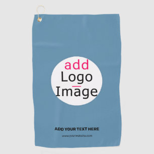 Stilvolle Business Promo Customizable Dusty Blue Golfhandtuch