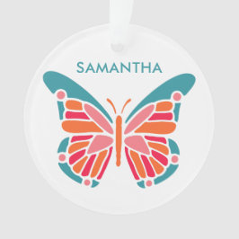 Stilvolle Butterfly-individuelle Name Ornament