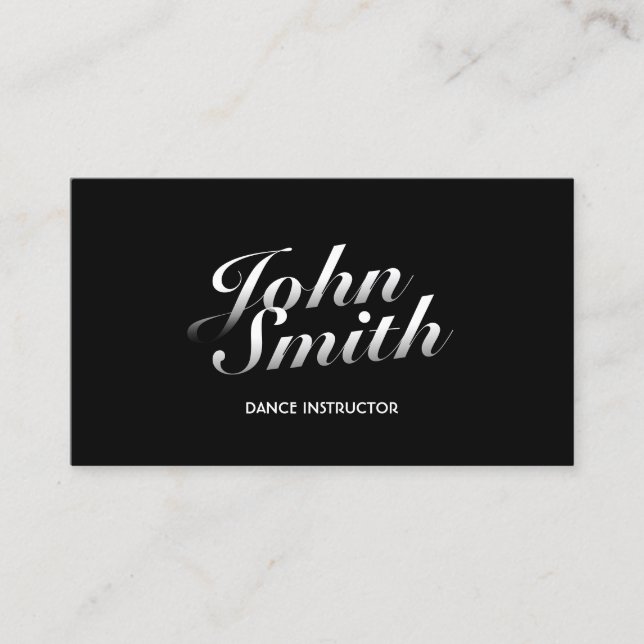 Stilvolle Calligraphic Dance Business Card Visitenkarte (Vorderseite)