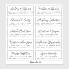 Stilvolle Calligraphy Wedding Guest Address Labels