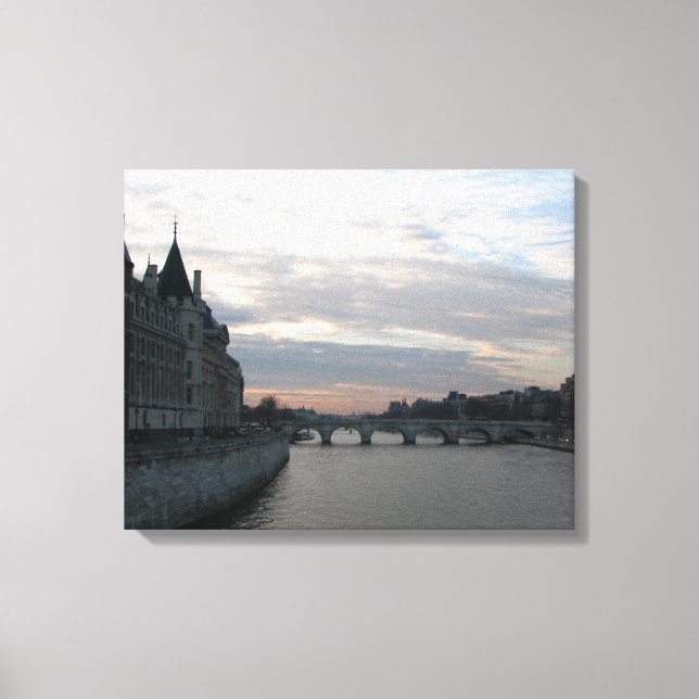 Stilvolle Canvas Print mit Sonnenuntergang in Pari Leinwanddruck (Vorderseite)
