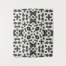 Stilvolle Chemie Muster in Schwarz und Weiß Wandteppich