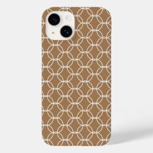 Stilvolle Chic Geometric Muster Beige Case-Mate iPhone 14 Hülle