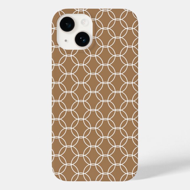 Stilvolle Chic Geometric Muster Beige Case-Mate iPhone Hülle (Rückseite)