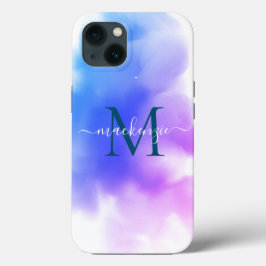 Stilvolle Chic Ombre Pink Wasserfarbe Mit Monogram Case-Mate iPhone Hülle
