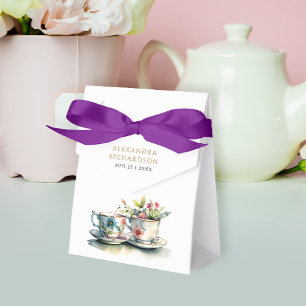 Stilvolle Chic Pastel Bridal Floral Cups Wasserfar Geschenkschachtel
