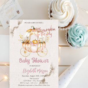 Stilvolle Chic Pumpkin Carriage Baby Shower Einladung