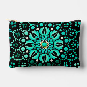 Stilvolle Chic Trendy Modern Girly Aquamarin Dot A Zubehörtasche