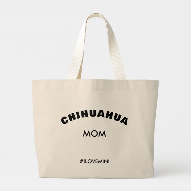 Stilvolle Chihuahua Dog Mama Bag Minimalistisch kü Jumbo Stoffbeutel (Rückseite)