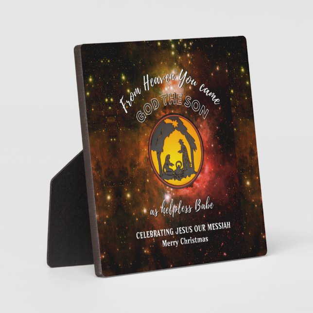 Stilvolle Christliche Weihnachtskrippe Fotoplatte (Vorderseite)