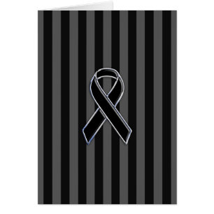 Stilvolle Chrome Black Ribbon Awareness