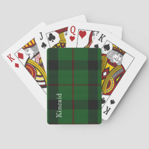 Stilvolle Clan Kincaid Tartan Karierte Spielkarten