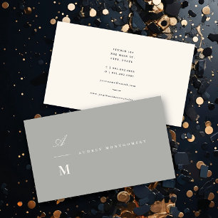 Stilvolle Classic Double Monogram Moderne Minimali Visitenkarte