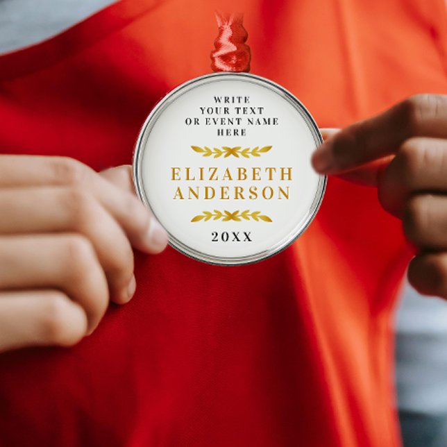 Stilvolle Classic Gold Wreath Grad Erfolgsmedaille Ornament Aus Metall (Von Creator hochgeladen)