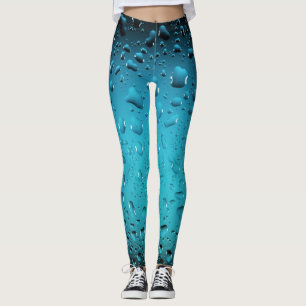 Stilvolle Coole Blaue Wassertropfen Leggings