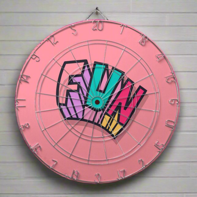 Stilvolle Coole "Fun" Pink Trendy Sport Fun Dartscheibe (Von Creator hochgeladen)
