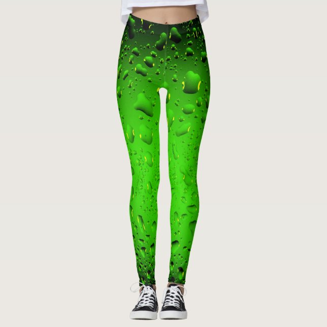 Stilvolle Coole Wassertropfen Leggings (Vorderseite)