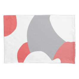 Stilvolle Coral Pink Gray Abstrakte Kunst Kissenbezug