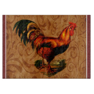 Stilvolle Country Rooster Kitchen Schneidebrett