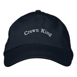 Stilvolle Crown King Navy-Mütze Komfortabel verste Bestickte Baseballkappe