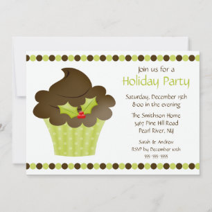 Stilvolle Cupcake Holiday Party Einladung