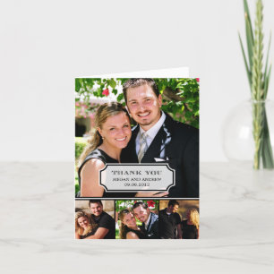 Stilvolle Danksagungskarte mit Foto Dankeskarte