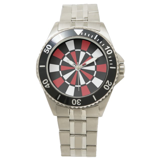 Stilvolle Dartboard Wrist Watch Armbanduhr (Vorderseite)