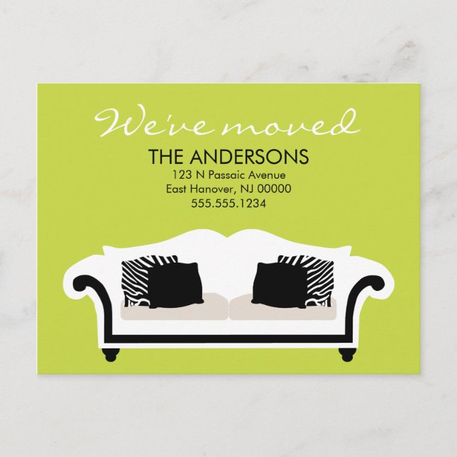 Stilvolle Dekoauftritte Ankündigungspostkarte (Vorderseite)