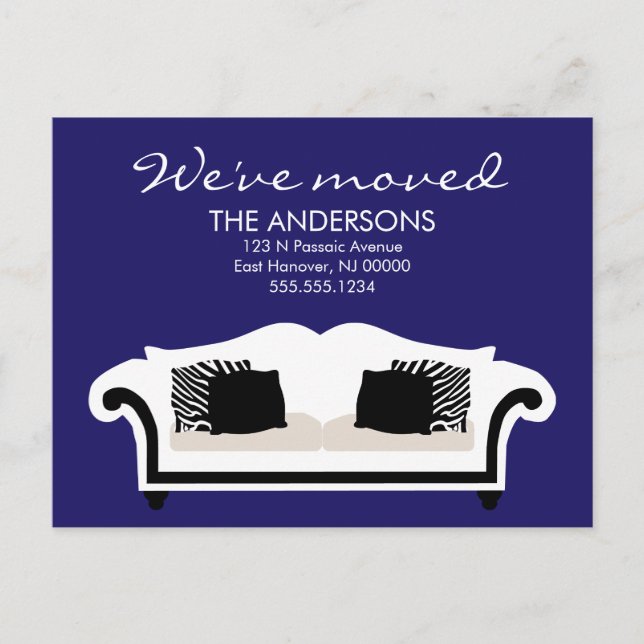 Stilvolle Dekoauftritte Ankündigungspostkarte (Vorderseite)