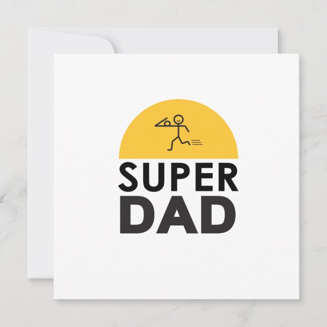 Stilvolle Design "SUPER VATER" Personalisierte Wün (Vorderseite)