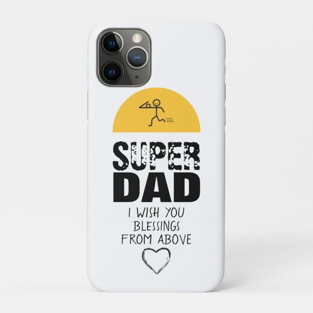 Stilvolle Design "SUPER VATER" Personalisierte Wün Case-Mate iPhone Hülle (Rückseite)