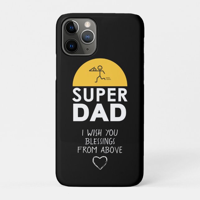 Stilvolle Design "SUPER VATER" Personalisierte Wün Case-Mate iPhone Hülle (Rückseite)