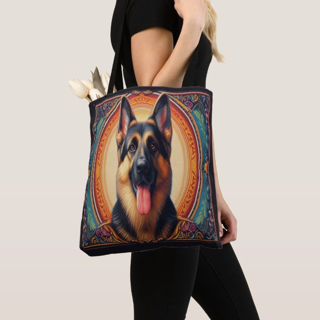 Stilvolle Deutsche Schäferhund farbenfrohe Rahmen (Von Nahem)