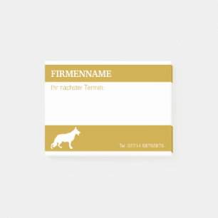Stilvolle Deutsche Schäferhund-Termin-Notizzettel Post-it Klebezettel