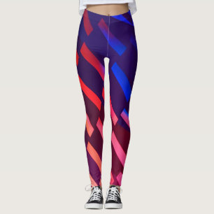Stilvolle diagonale Geometrie - Leggings