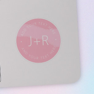 Stilvolle DIY Couples Monogram & Bearbeitbar Aufkleber
