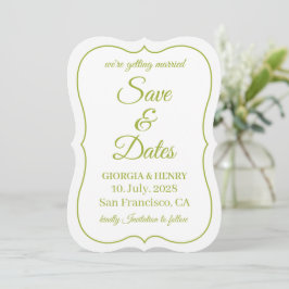 STILVOLLE EINFACHE MODERNE MINIMALISTISCHE WEIß & SAVE THE DATE